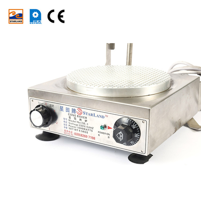 शंकु मशीन विनिर्देशों के लिए 220V स्टेनलेस स्टील शंकु निर्माता 290 W * 400 D * 180 H मिमी