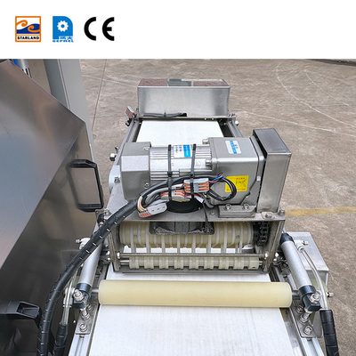 पीएलसी नियंत्रित अंडा रोल उत्पादन लाइन 1.5KW स्वचालित वेफल रोल बेकिंग मशीन के लिए