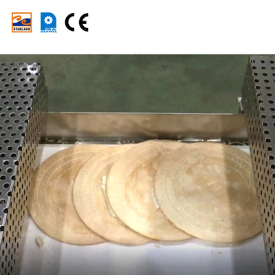स्वचालित कार्य और पीएलसी नियंत्रण प्रणाली के साथ गैस संचालित वेफर बिस्किट उत्पादन लाइन