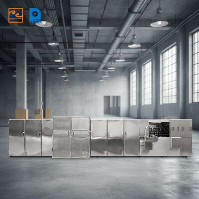 पीएलसी नियंत्रण प्रणाली से सुसज्जित वेफर बिस्किट मशीन जो स्वचालित नियंत्रण और स्थिर मोनाका वेफर उत्पादन प्रदान करती है