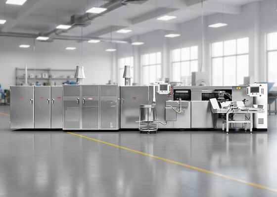 खाद्य उद्योग में निरंतर उत्पादन और आसान रखरखाव के लिए डिज़ाइन की गई स्वचालित अंडा रोल उत्पादन लाइन