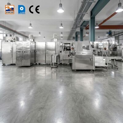 पूर्ण स्वचालित असेंबली लाइन बैकिलो कोन उत्पादन लाइन खाद्य आइसक्रीम के लिए निर्मित उत्पादन और स्थिर उत्पाद प्रदान करना