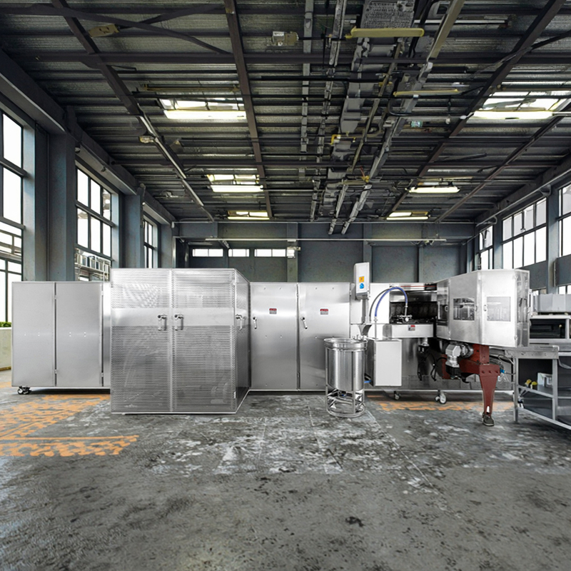 उच्च मांग बाजार में स्टेनलेस स्टील की टोकरियों के लिए पीएलसी नियंत्रण प्रणाली स्वचालित वफ़ल बास्केट मशीन