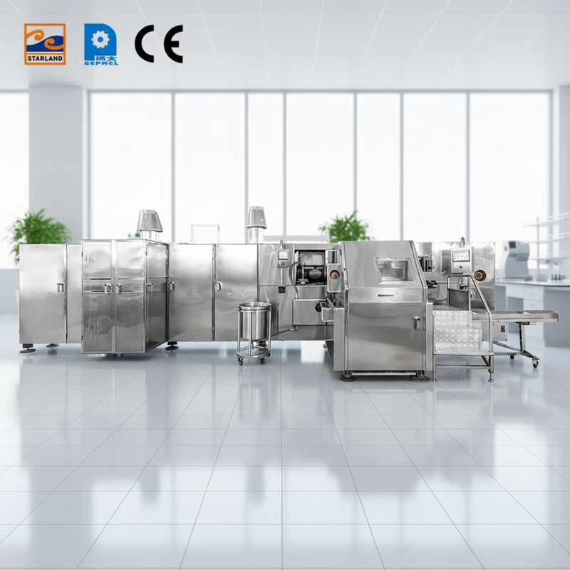 रोलर शुगर कोन उत्पादन लाइन 1.5KW स्वचालित बारक्विलो कोन निर्माण के लिए उत्तम समाधान