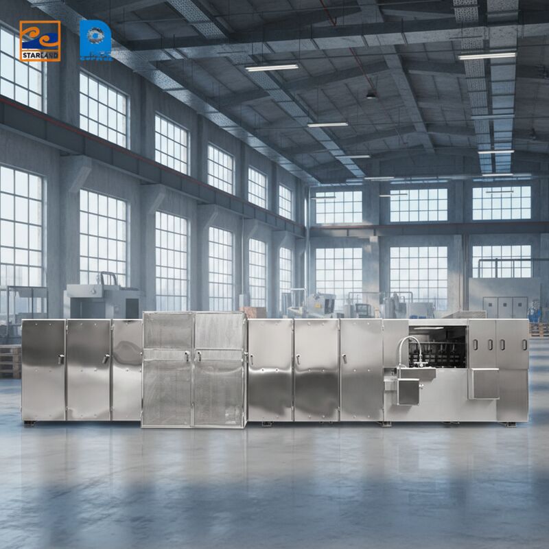 स्टेनलेस स्टील मोनाका वेफर उत्पादन लाइन गैस और वीडियो तकनीकी समर्थन द्वारा संचालित निरंतर विनिर्माण प्रदान करता है