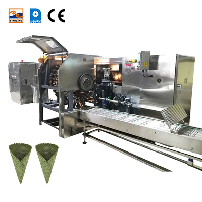 स्टेनलेस स्टील मल्टी फंक्शन चीनी शंकु बेकिंग मशीन पीएलसी नियंत्रण